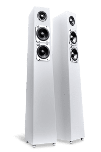 Totem Acoustic Tribe Tower Haut-Parleur Couleur Satin Blanc « Fait au Canada » (Paire)