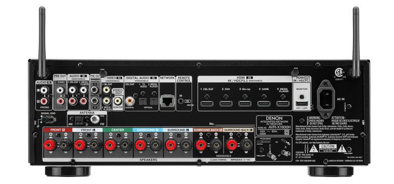 Denon 7.2 Ch. 4K Ultra HD AV Receiver (AVR-X1600H)