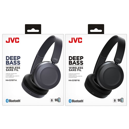 JVC Bluetooth / Wireless On-ear Foldable Headphone Color Black (HA-S31BT)