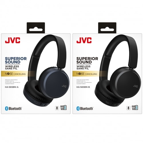 JVC Écouteur Bluetooth / Sans Fil Léger + Fonction Réduction de Bruit Couleur Noir (HA-S65BN)