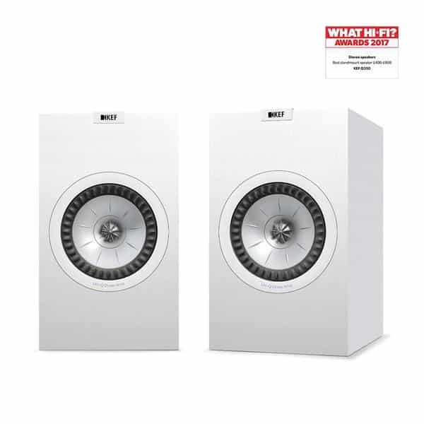 KEF Uni-Q® Mid-Sized Bookshelf Speakers Colour Satin White (Q350)