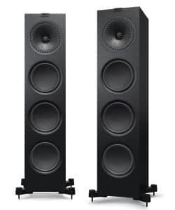 KEF Uni-Q® Haut-Parleurs Colonnes / Tours + Basses à Long Débattement Couleur Satin Noir (Q950)