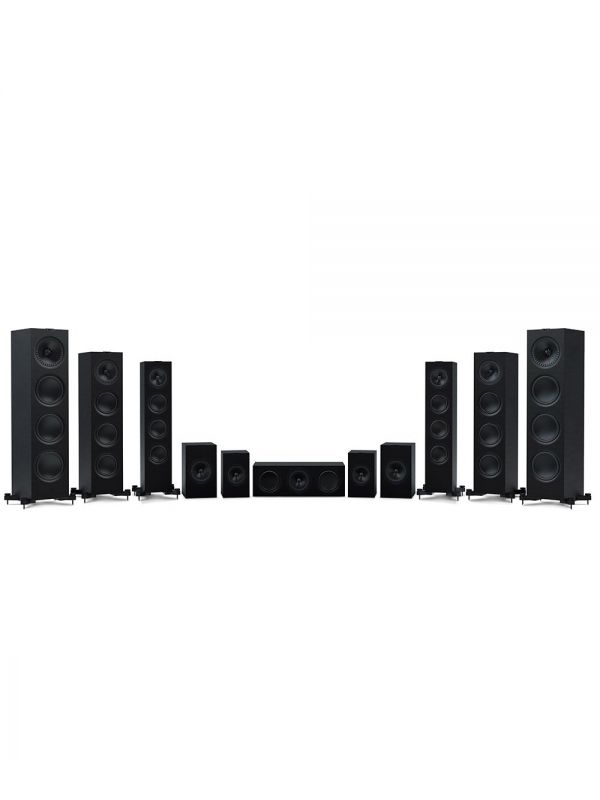KEF Uni-Q® Haut-Parleurs Colonnes / Tours + Basses à Long Débattement Couleur Satin Noir (Q950) Demo