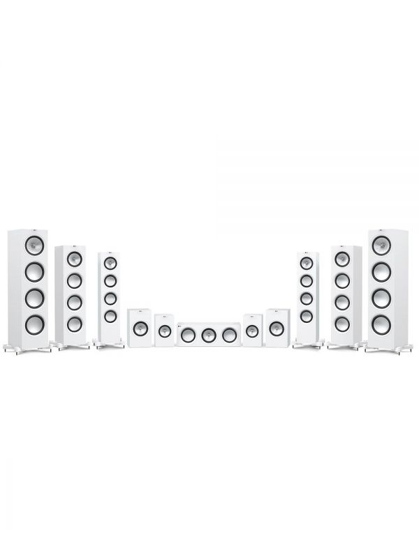 KEF Uni-Q® Floorstanding Tower Speakers + Long-Throw Bass Driver Colour Satin White (Q950)