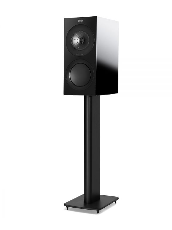 KEF Uni-Q® Haut-Parleurs Étagères Sur Pieds Couleur Noir Brillant (R3) Demo(VENTE FINALE)