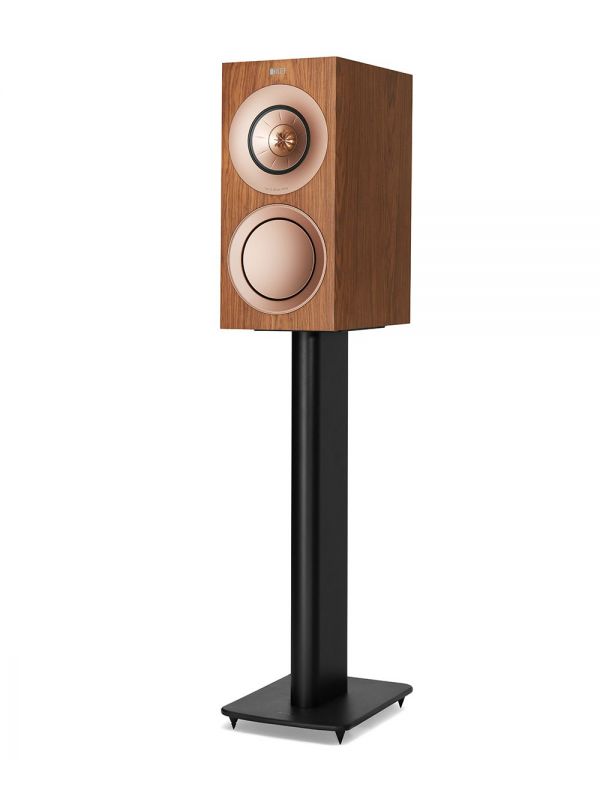 KEF Uni-Q® Haut-Parleurs Étagères Sur Pieds Couleur Noyer (R3) Demo(VENTE FINALE)