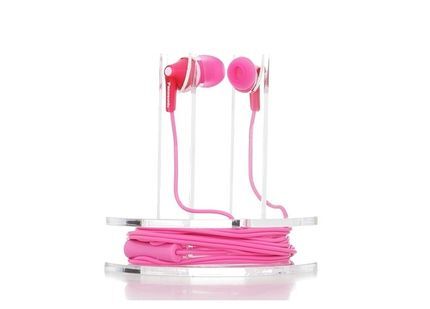 Panasonic Écouteurs Filaire Intra-auriculaires ErgoFit avec Micro + Contrôleur Rose (RP-TCM125)