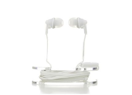 Panasonic Écouteurs Filaire Intra-auriculaires ErgoFit avec Micro + Contrôleur Blanc (RP-TCM125)