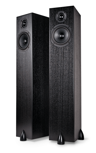 Totem Acoustic Sky Tower Satin Black Speakers Made in Canada (Pair)