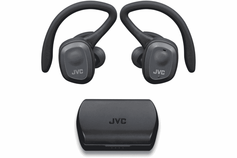 JVC Truly Wireless Sport Headphones with Charging Case - Black (HAET45TB)