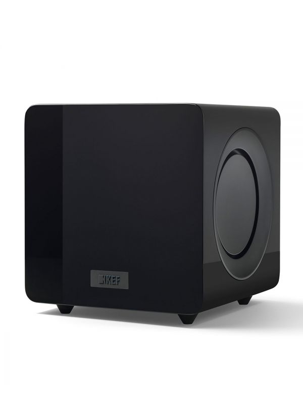 KEF Double 9 po Caisson de Basses Amplifié Compact Couleur Noir Brillant (KF-92)