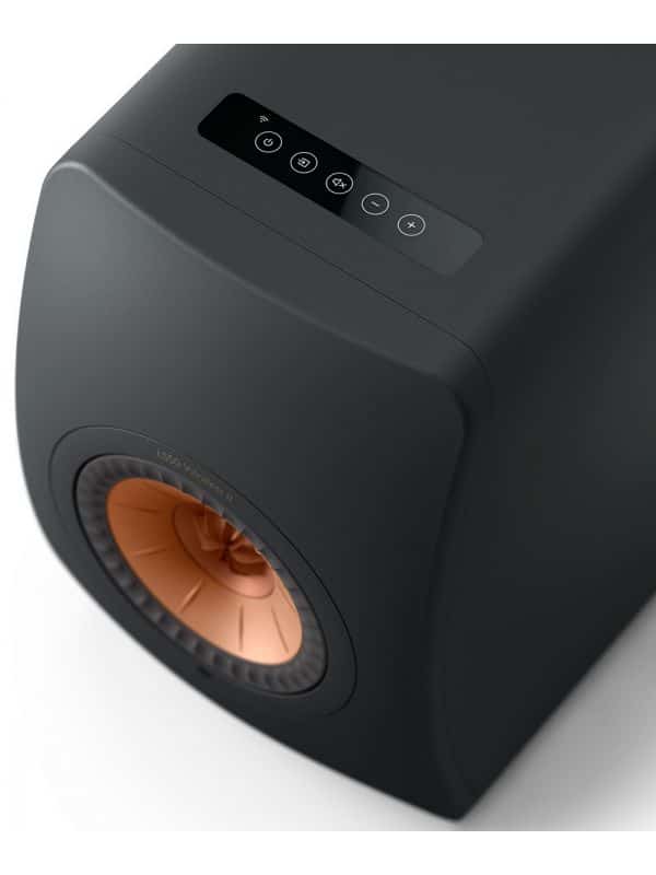 KEF Uni-Q® Haut-Parleurs Étagères Amplifiés Sans-Fil Couleur Noir Carbone (LS50 Collection Wireless II)