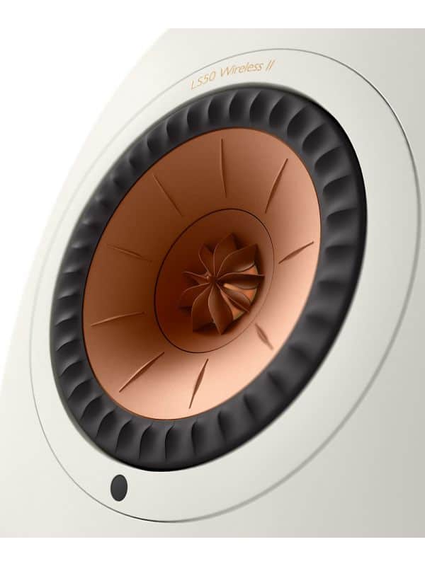 KEF Uni-Q® Haut-Parleurs Étagères Amplifiés Sans-Fil Couleur Blanc Minéral (LS50 Collection Wireless II)