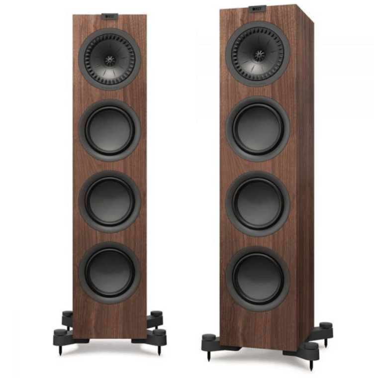 KEF Uni-Q Compact Floorstanding Tower Speakers Colour European Walnut (Q550)