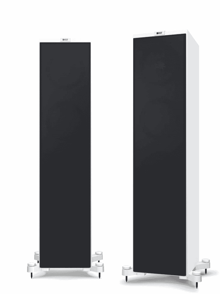 KEF Uni-Q® Floorstanding Tower Speakers + Long-Throw Bass Driver Colour Satin White (Q950)