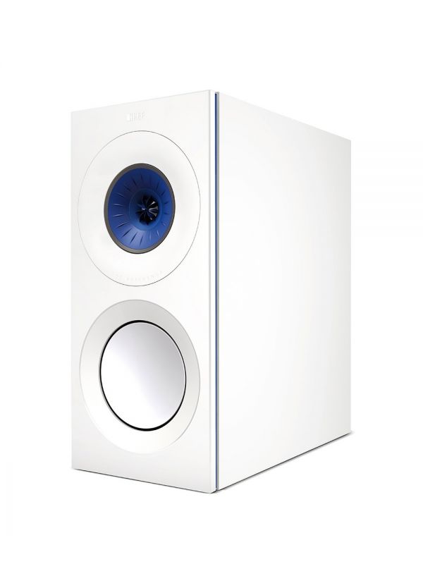 KEF Ultra Hi-Fi Haut-Parleurs Étagères Couleur Blanc Brillant / Bleu (Reference 1 Meta)