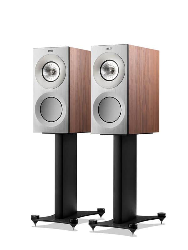 KEF Uni-Q Ultra Hi-Fi Bookshelf Speakers Color Satin Walnut / Silver (Reference 1 Meta)