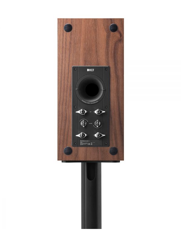 KEF Uni-Q Ultra Hi-Fi Bookshelf Speakers Color Satin Walnut / Silver (Reference 1 Meta)