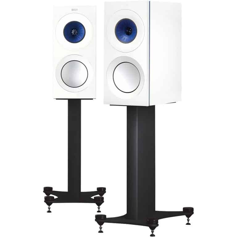KEF Ultra Hi-Fi Haut-Parleurs Étagères Couleur Blanc Brillant / Bleu (Reference 1 Meta)