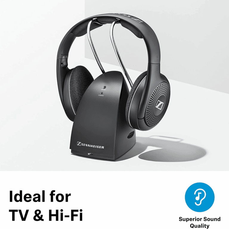 Sennheiser Écouteur Sans Fil pour TV / Hi-Fi Avec Batterie Rechargeable Couleur Noir (RS135)