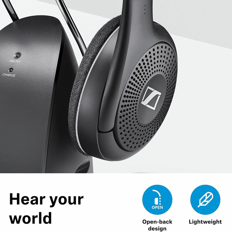 Sennheiser Écouteur Sans Fil pour TV / Hi-Fi Avec Batterie Rechargeable Couleur Noir (RS135)