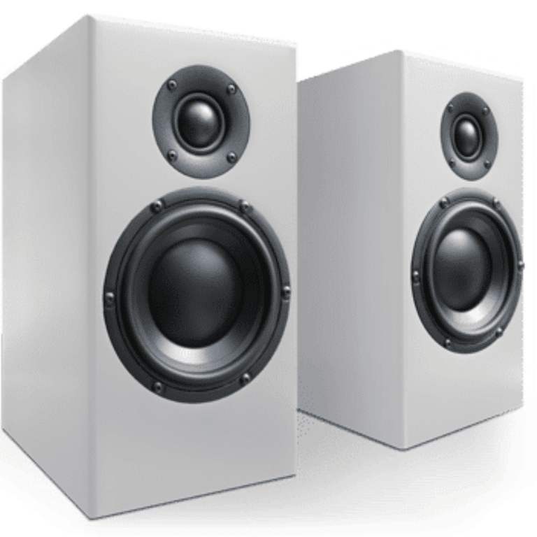 Totem Acoustic Sky Haut-Parleur Étagère Couleur Satin Blanc « Fait au Canada » (Paire)