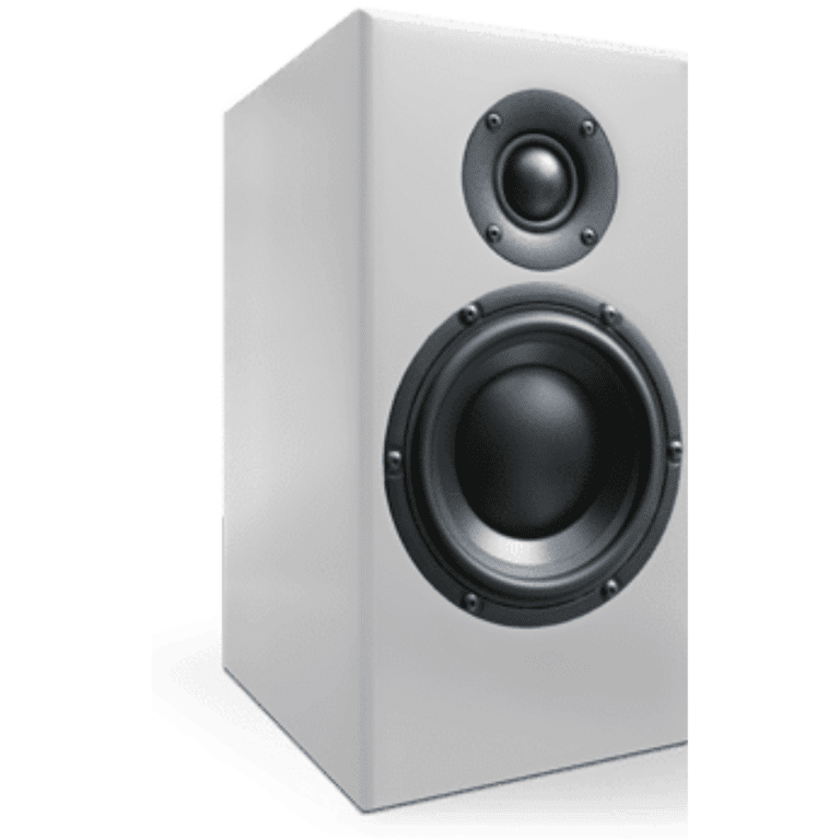 Totem Acoustic Sky Haut-Parleur Étagère Couleur Satin Blanc « Fait au Canada » (Paire)