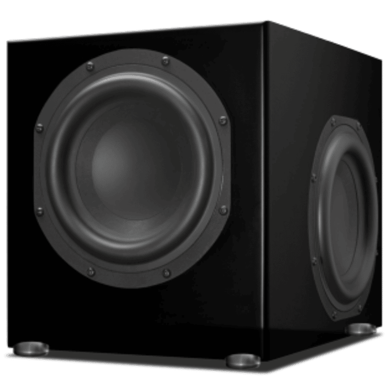 Totem Acoustic Double 8 po Caisson de Basses Amplifié Compact Couleur Satin Noir (Storm Sub)