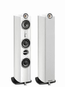 Triangle Signature Delta Haut-Parleur Colonne Couleur Blanc Finition Haute Brillance (Paire)
