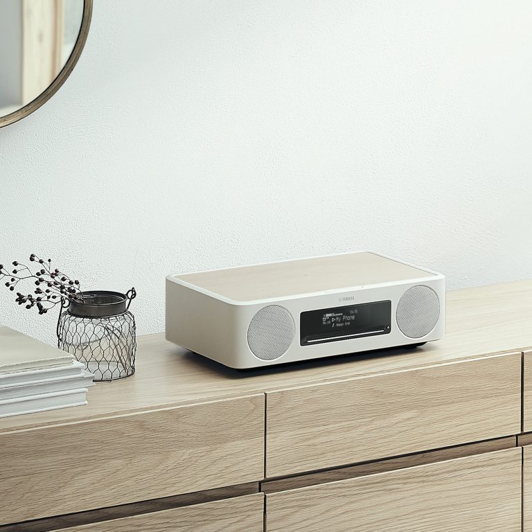 Yamaha TSXB237 Bluetooth Desktop Audio System With Qi Wireless Charger Brown (TSX-B237)