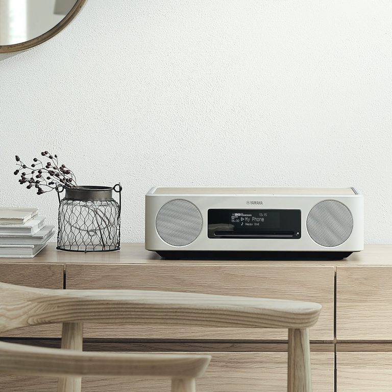 Yamaha TSXB237 Bluetooth Desktop Audio System With Qi Wireless Charger Brown (TSX-B237)