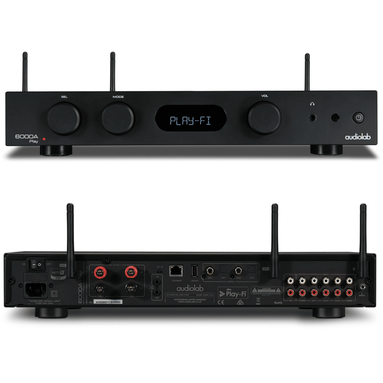 Audiolab 6000A Play Integrated Amplifier With Wireless Audio Streaming (Black)