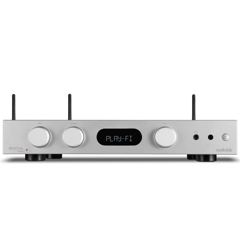 Audiolab 6000A Play Amplificateur Intégré avec Lecteur Réseaux WiFi (Argent)