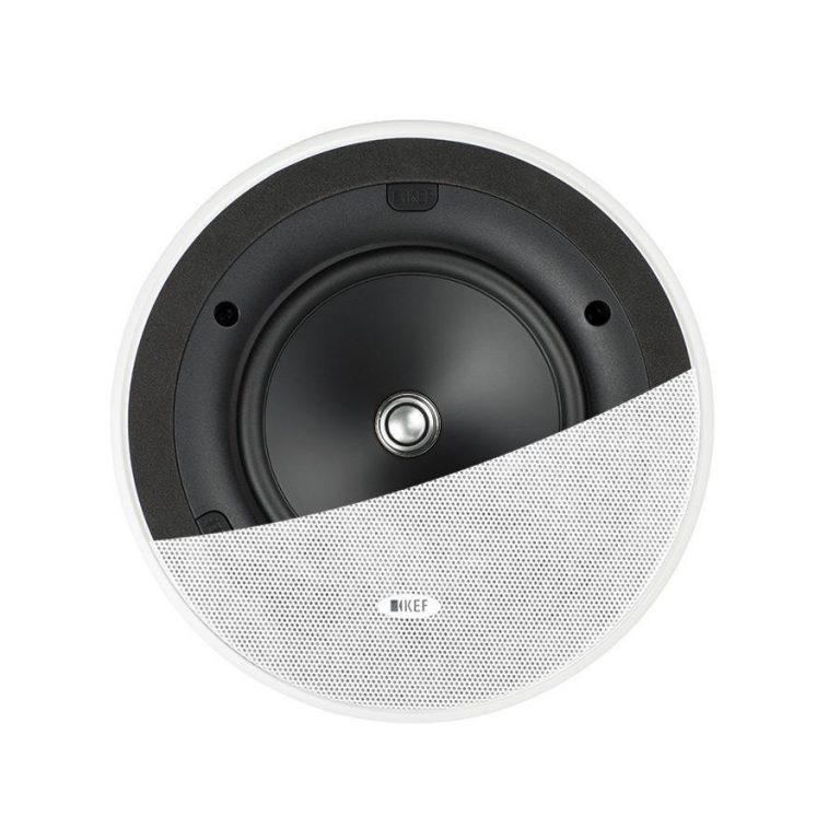 KEF Haut-Parleurs Encastrables UTB™ Ultra Mince + Grille magnétique Couleur Blanc (Ci160ER)