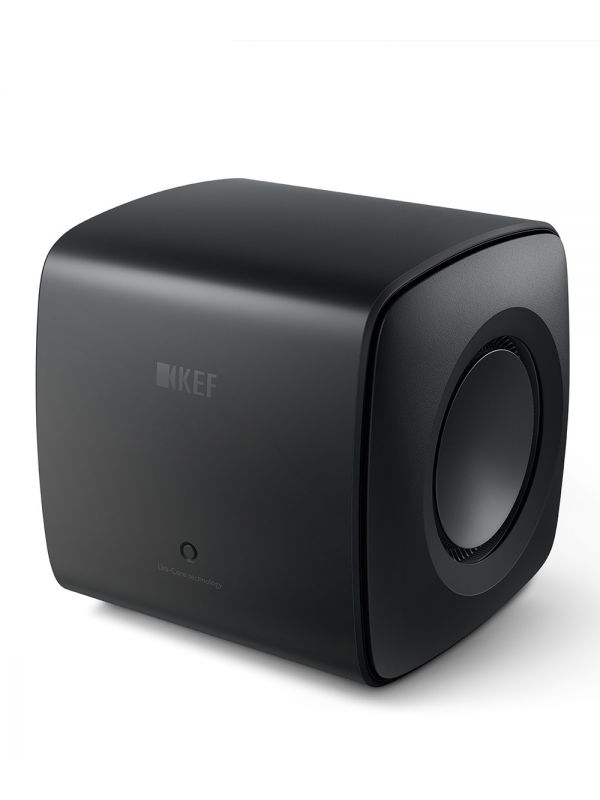 KEF Double 6.5 po Caisson de Basses Amplifié Compact Couleur Noir Carbone (KC-62)