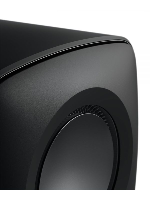 KEF Double 6.5 po Caisson de Basses Amplifié Compact Couleur Noir Carbone (KC-62)