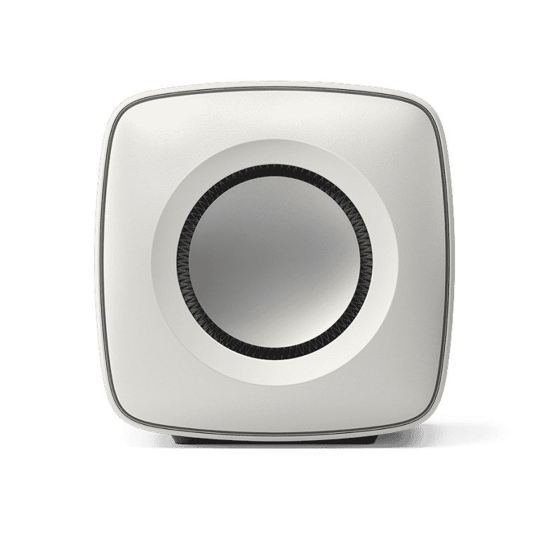 KEF Double 6.5 po Caisson de Basses Amplifié Compact Couleur Blanc Minéral (KC-62)