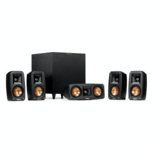 Klipsch Ensemble Haut-parleurs 5.1 + Caisson de Basses Amplifié Sans Fil Couleur Noir (RT-P51)