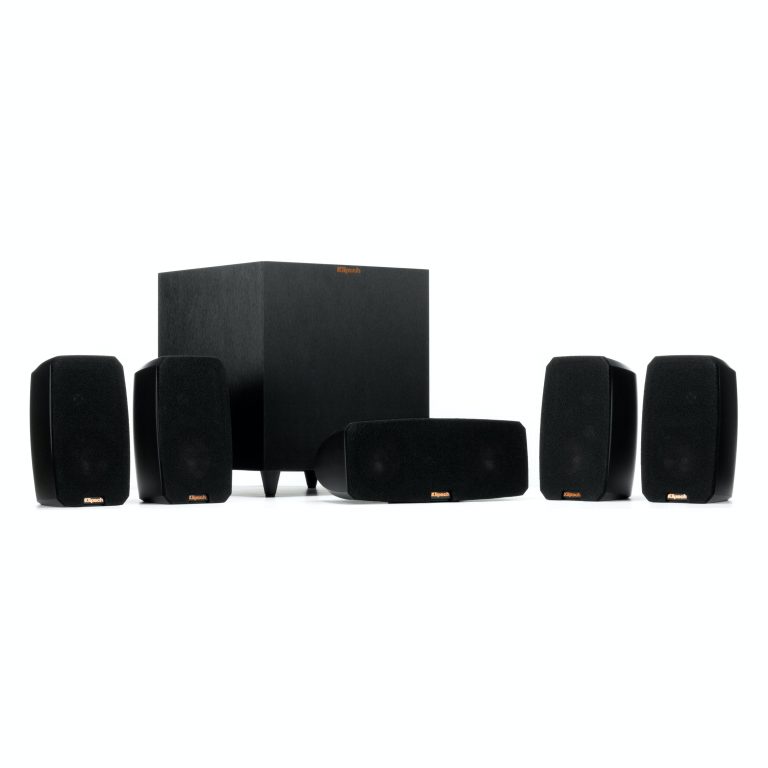 Klipsch Ensemble Haut-parleurs 5.1 + Caisson de Basses Amplifié Sans Fil Couleur Noir (RT-P51)