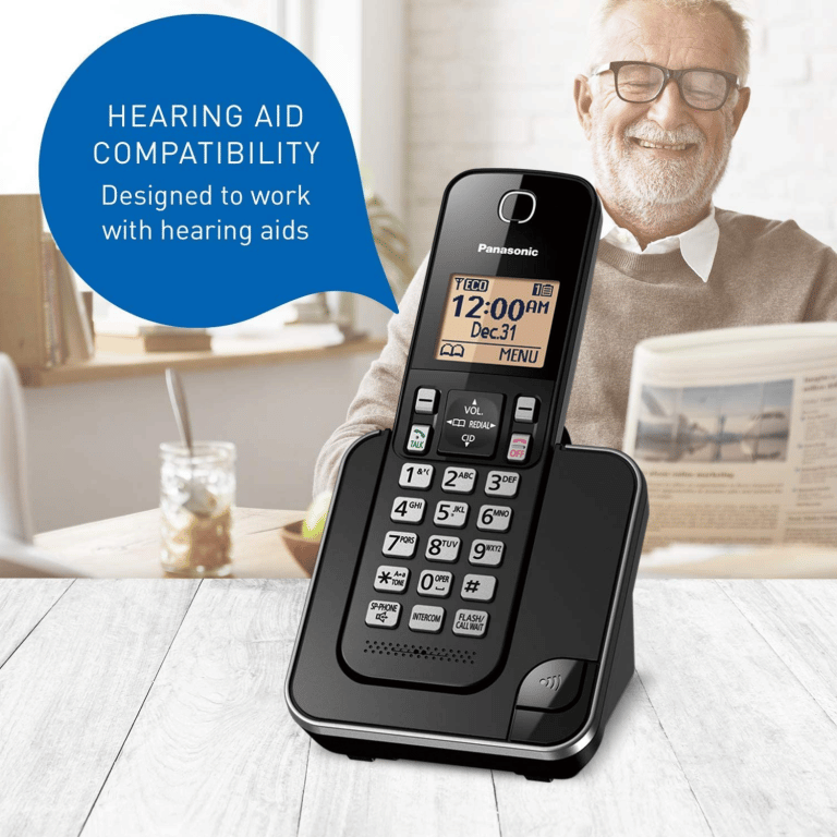 Panasonic KXTGC382B Système Téléphonique Numérique Sans Fil à 2 Combinés, Noir