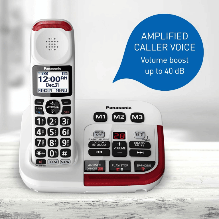 Panasonic KXTGM470W 1-Handset Landline Telephone White