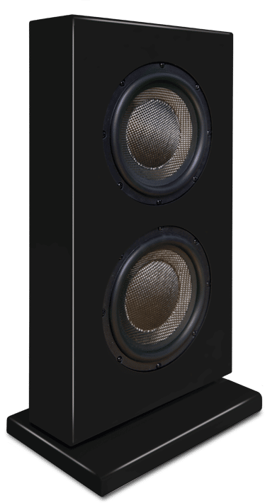 Totem Acoustic Double 8 po Caisson de Basses Amplifié Compact Couleur Satin Noir (Tribe Sub)