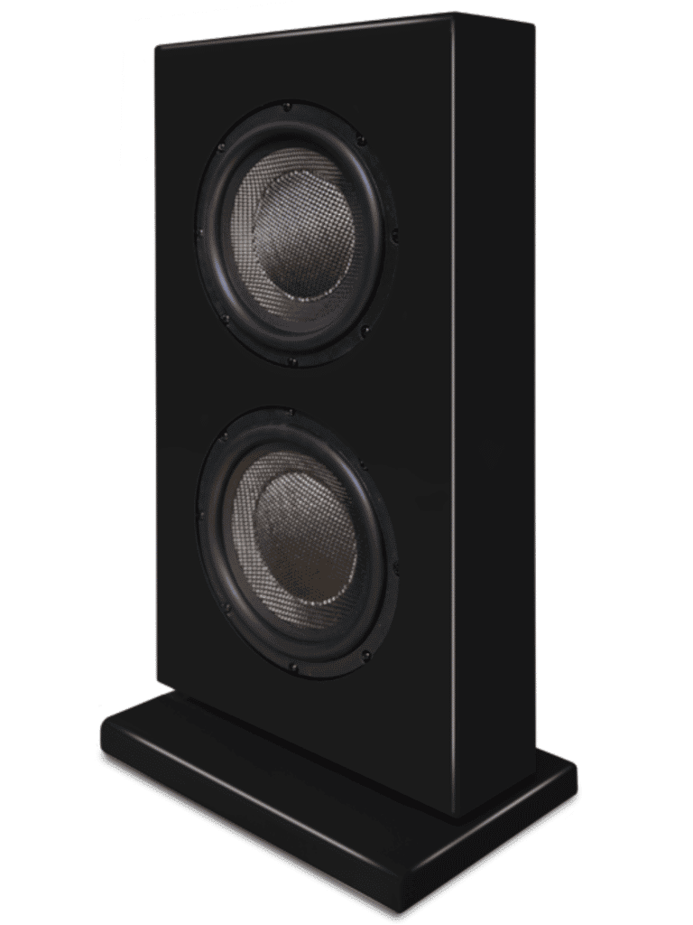 Totem Acoustic Double 8 po Caisson de Basses Amplifié Compact Couleur Satin Noir (Tribe Sub)