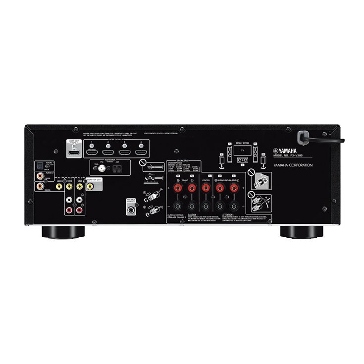 Yamaha RXV385 5.1 Channel 4K AV Receiver with Bluetooth Black (RX-V385)