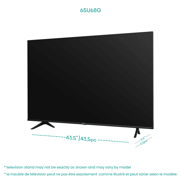 HISENSE 65 po QLED 4K Ultra HD Téléviseur intelligent (65U68G)