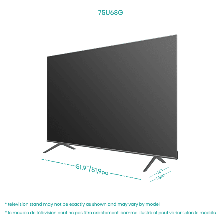 HISENSE 75 po QLED 4K Ultra HD Téléviseur intelligent (75U68G)