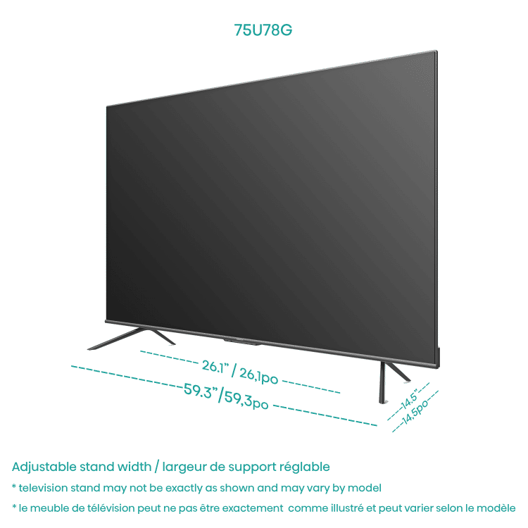 HISENSE 75 po QLED 4K Ultra HD Téléviseur intelligent (75U78G)