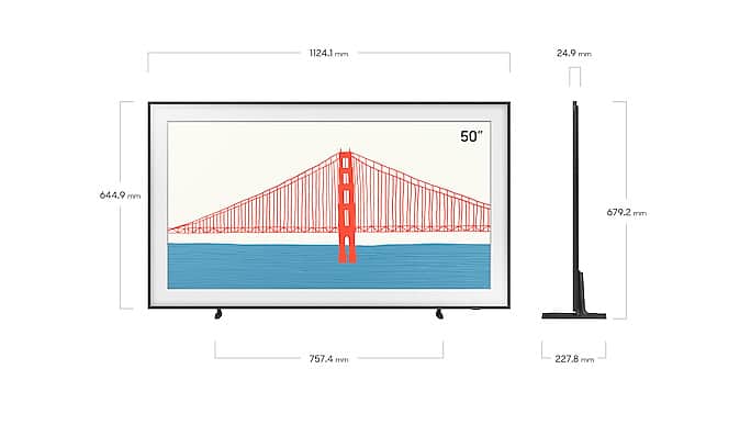 Samsung 50 po The Frame QLED 4K HDR Téléviseur intelligent (QN50LS03A)