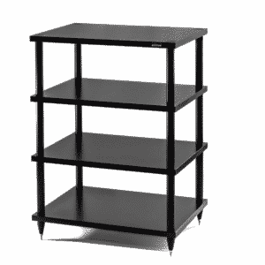 Solidsteel 4 Shelf Audio Rack 32.6″ tall – Black (S2-4)