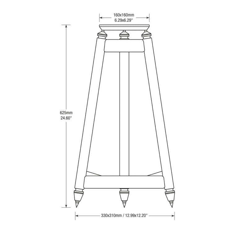 Solidsteel 24 po Cadre de Trépied en Acier Remplissable - Noir (SS-6)